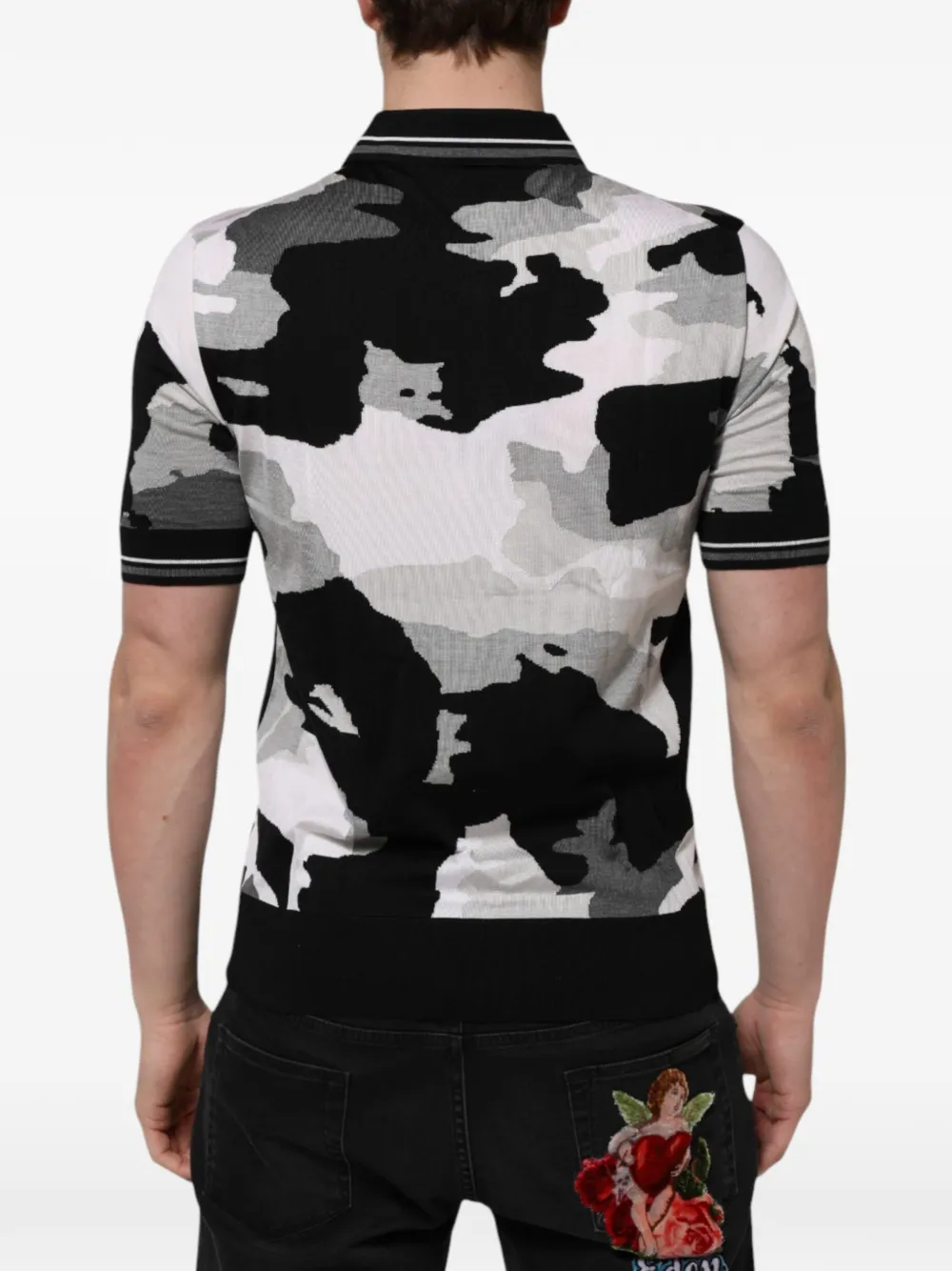 Dolce & Gabbana T-shirt met camouflageprint Zwart