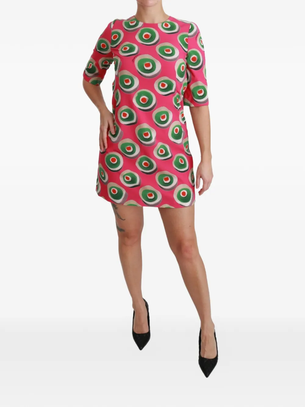 Dolce & Gabbana mini-jurk met cupcake-print Roze