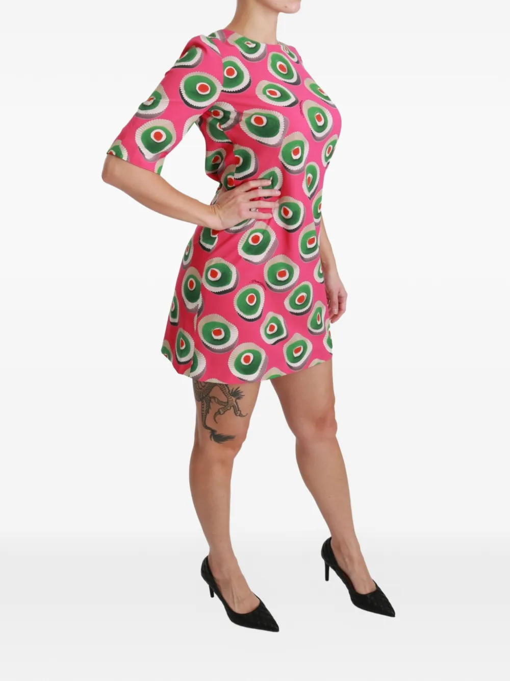 Dolce & Gabbana mini-jurk met cupcake-print Roze