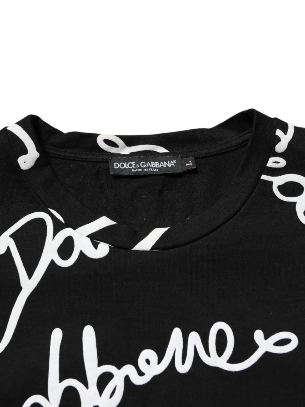 Dolce & Gabbana T-shirt met logoprint Zwart