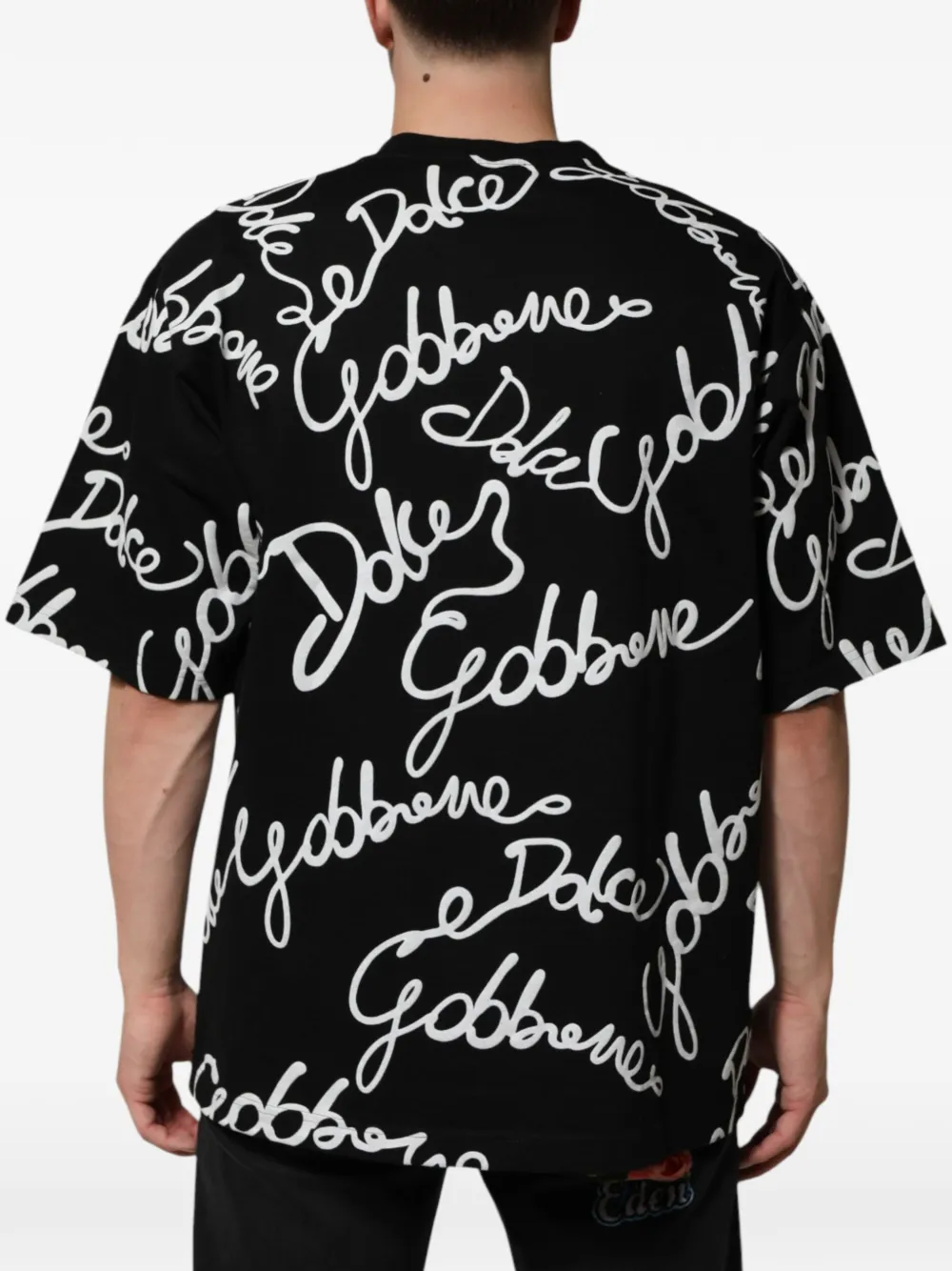 Dolce & Gabbana T-shirt met logoprint Zwart