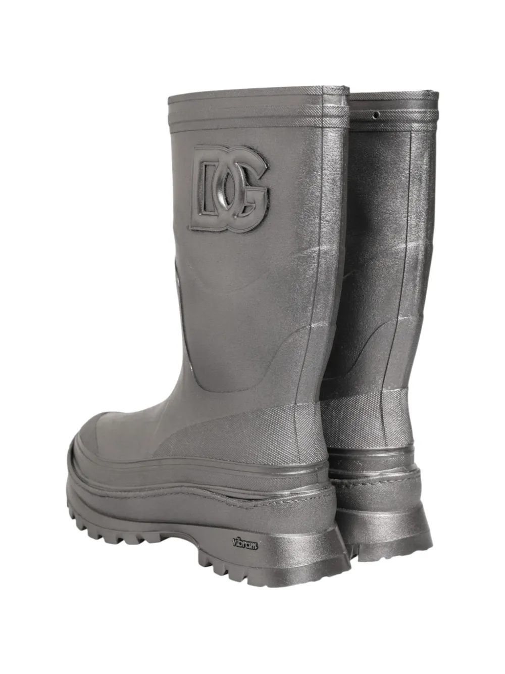 Dolce & Gabbana logo rain boots Zilver