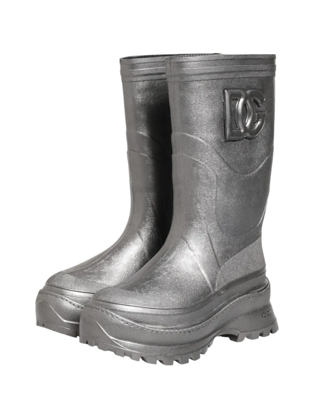 Dolce & Gabbana logo rain boots Zilver
