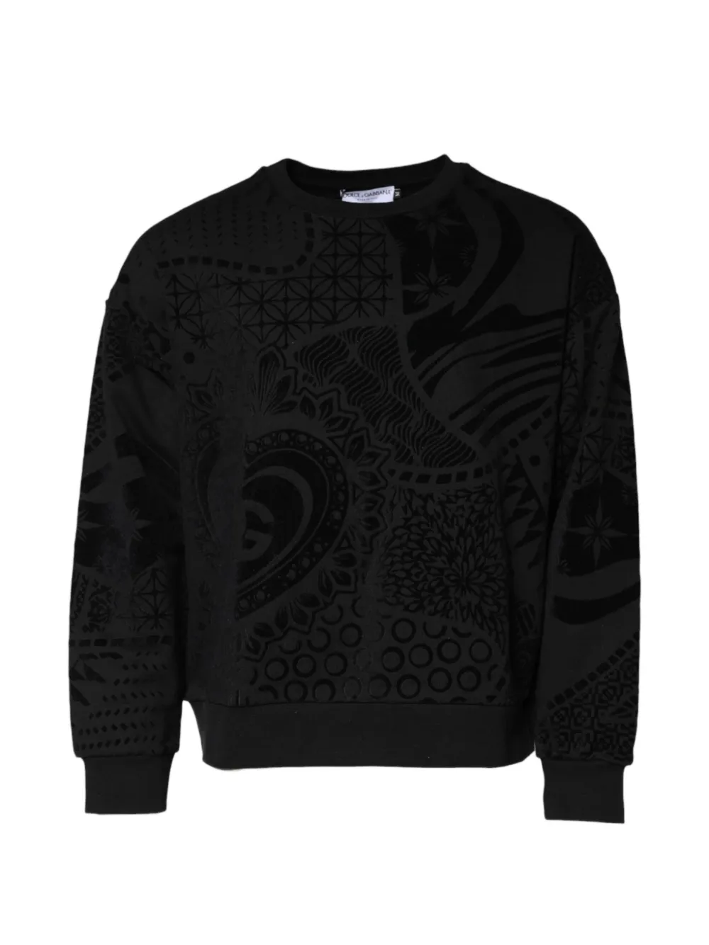 Dolce & Gabbana Maglione con stampa geometrica - Nero