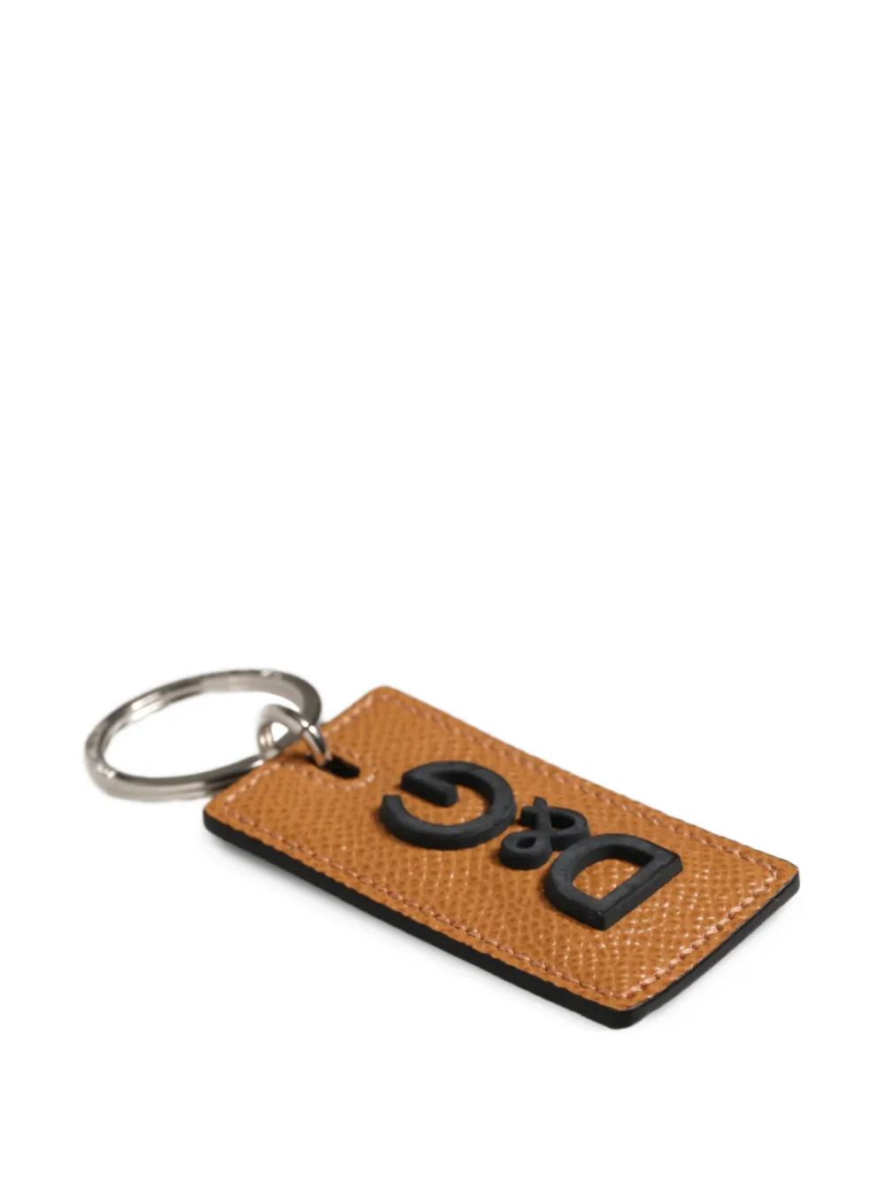 Dolce & Gabbana Leren sleutelhanger met logo Bruin