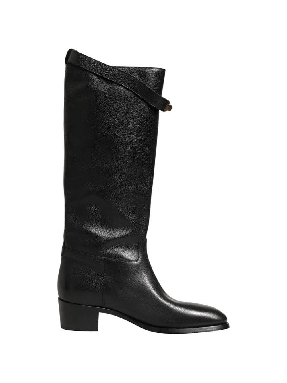 Dolce & Gabbana logo-plaque knee-high boots Zwart