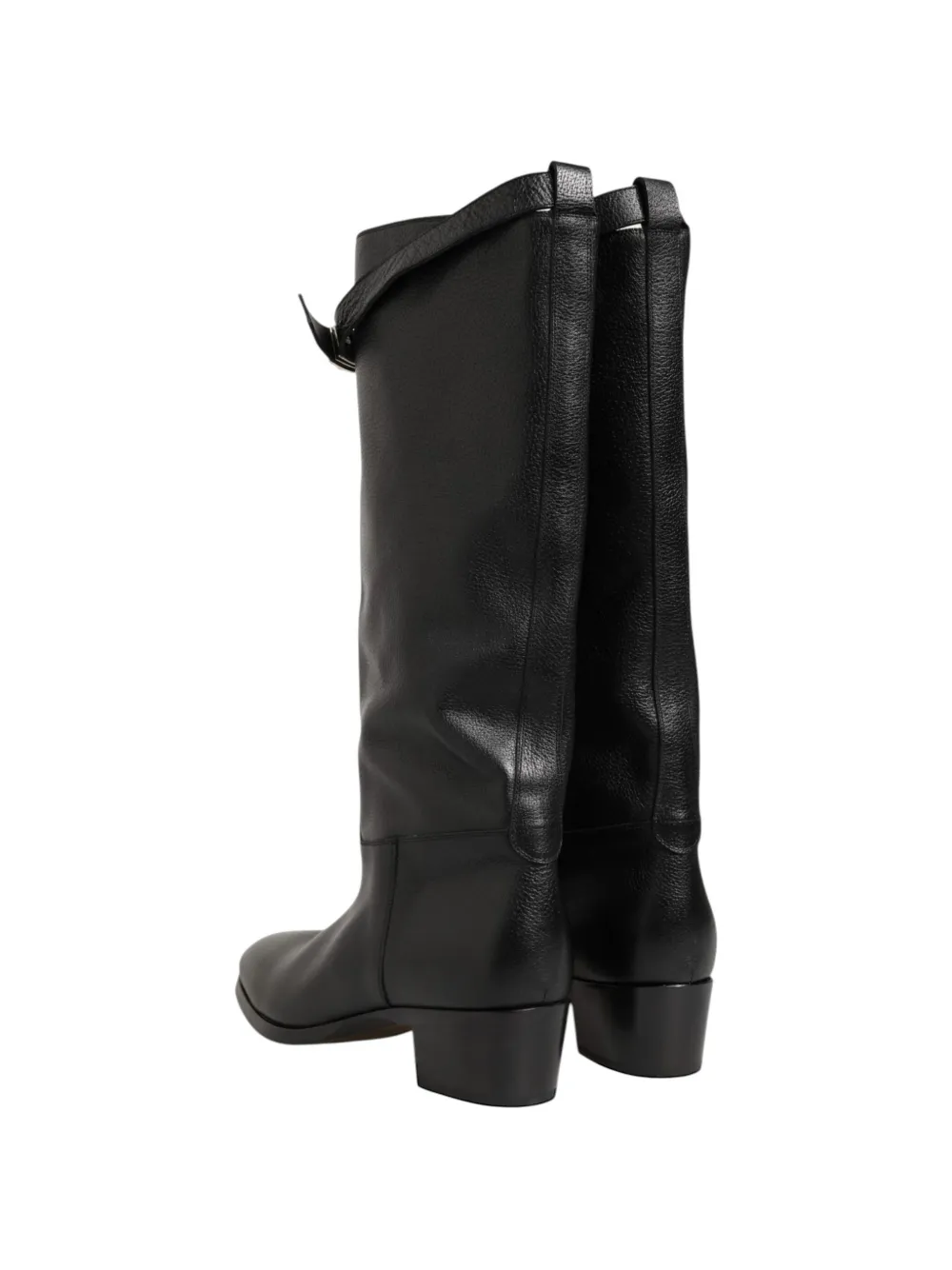 Dolce & Gabbana logo-plaque knee-high boots Zwart