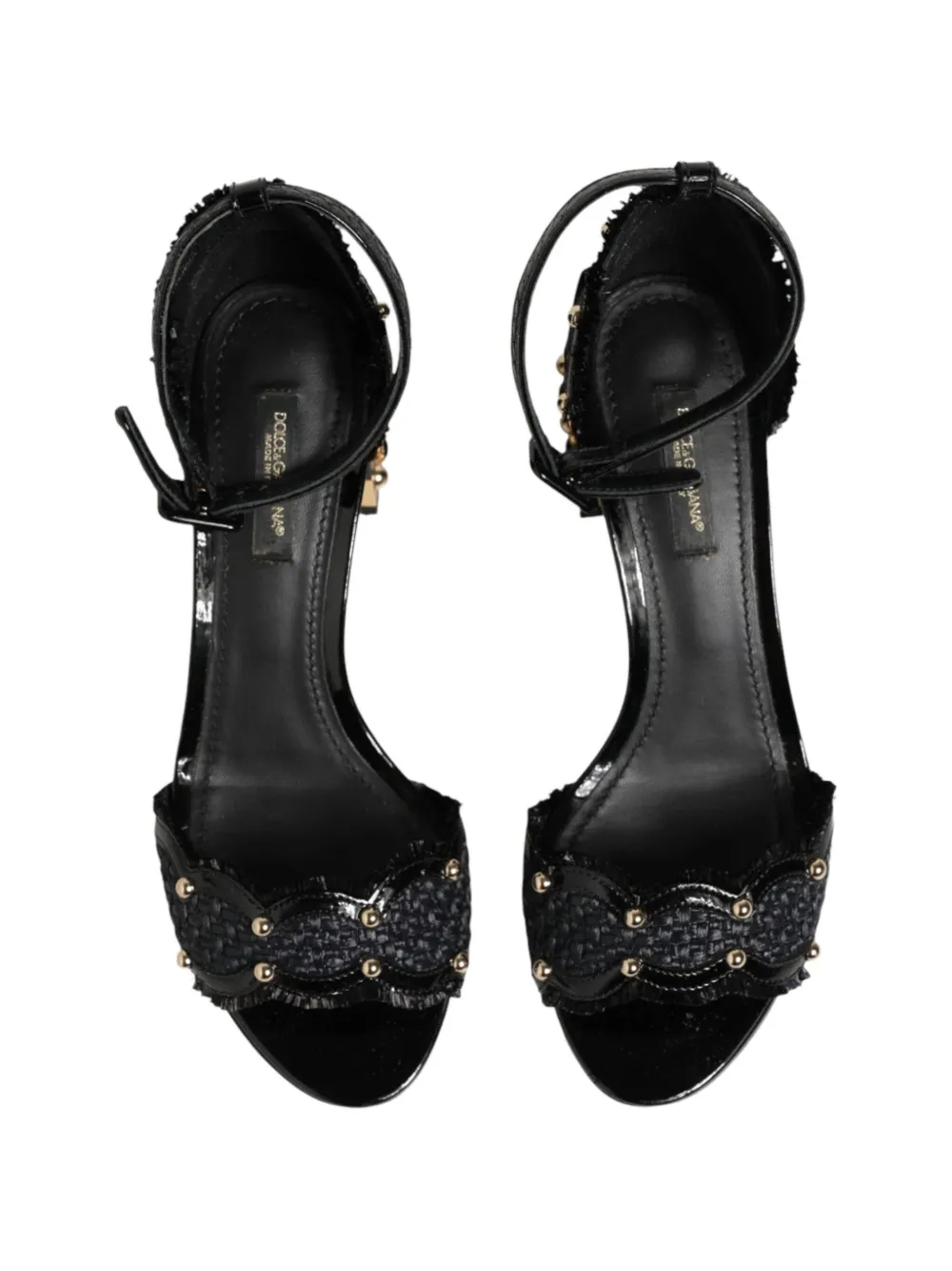 Dolce & Gabbana studded block-heel sandals Zwart