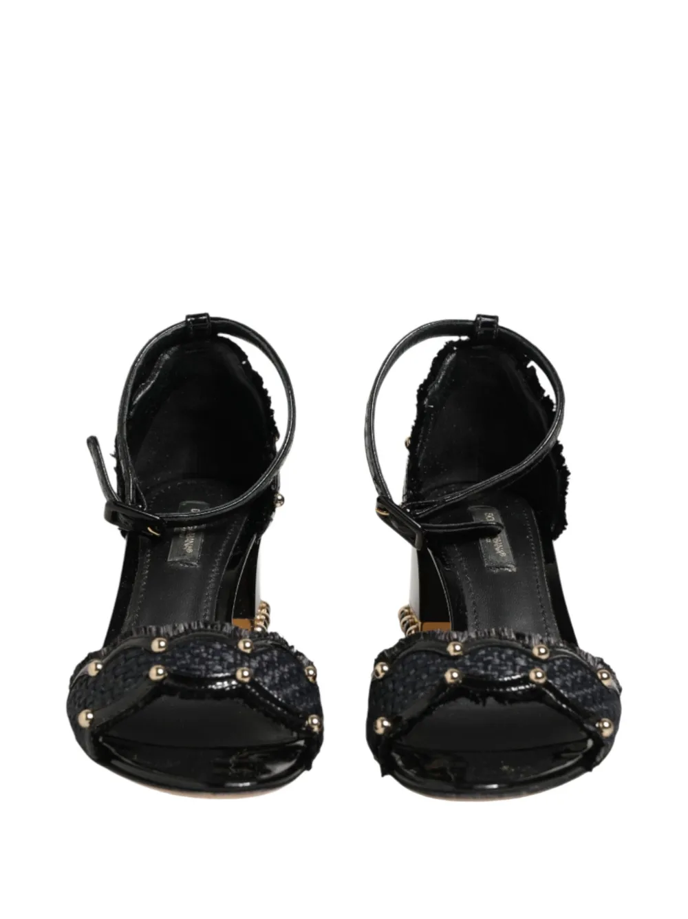 Dolce & Gabbana studded block-heel sandals Zwart