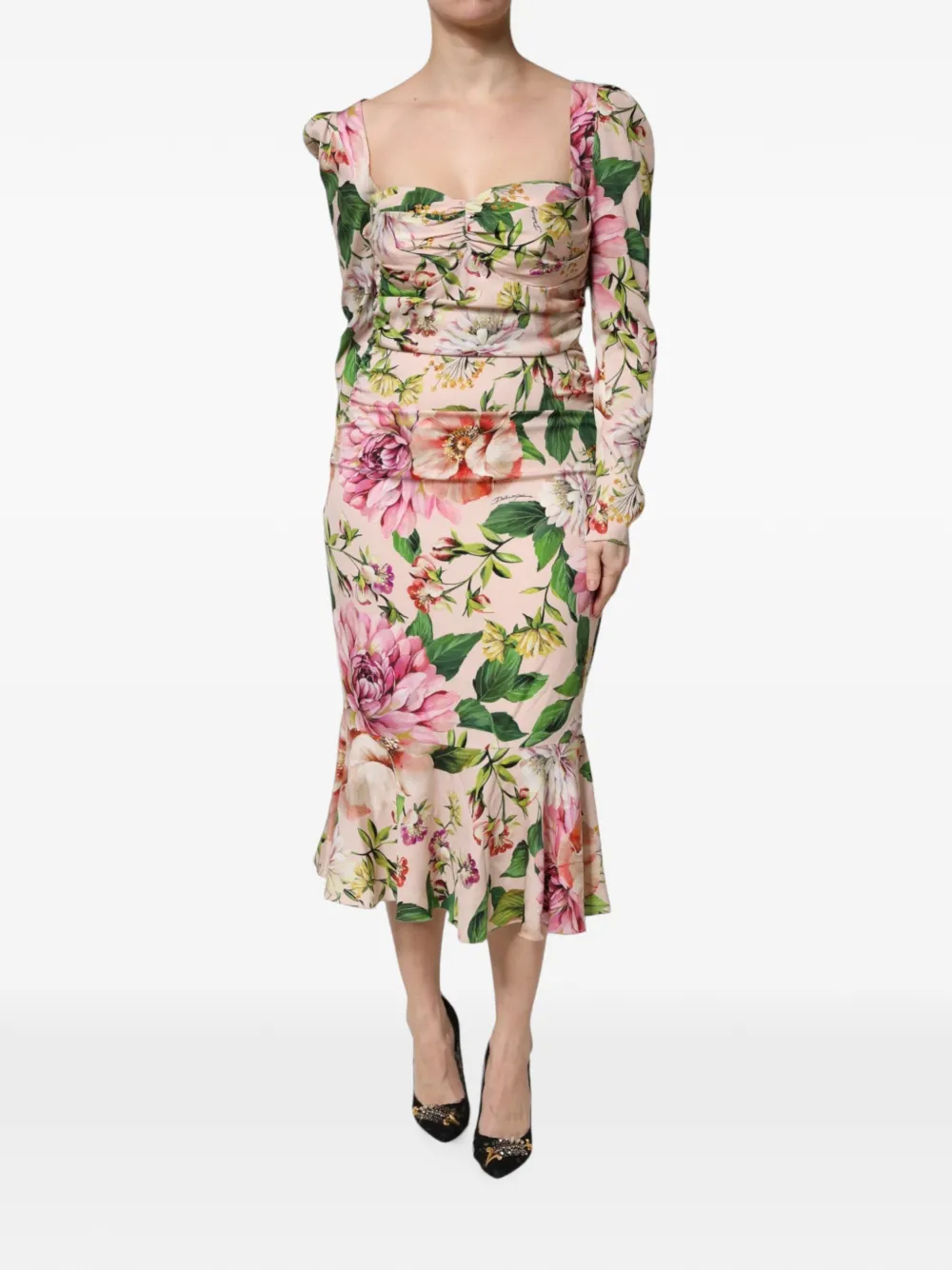 Dolce & Gabbana floral-print midi dress · 48