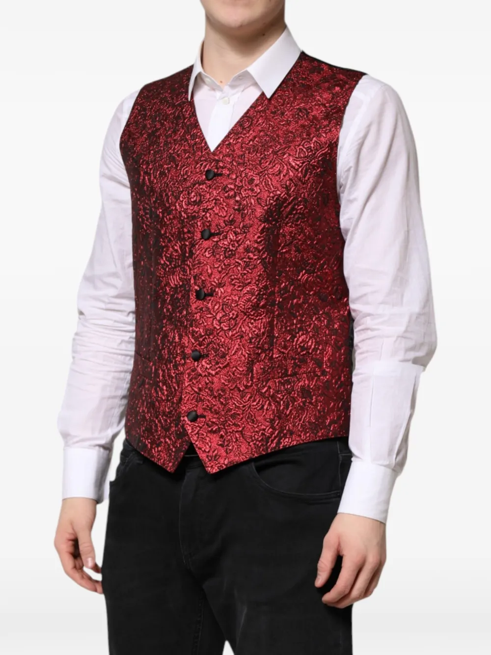 Dolce & Gabbana Gilet met enkele rij knopen Rood
