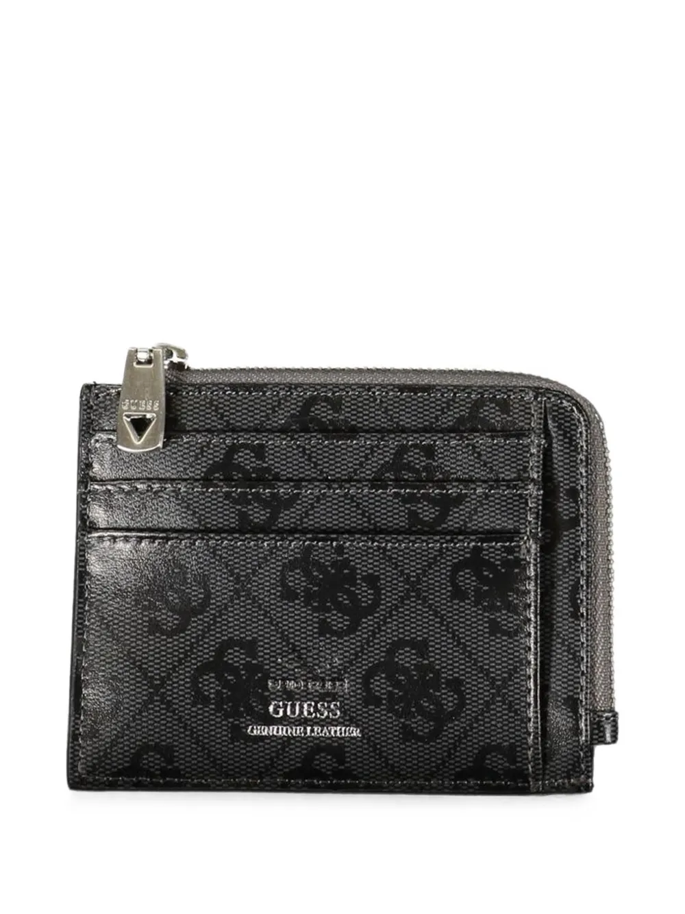 GUESS USA Pasjeshouder met monogramprint en logoplakkaat Zwart