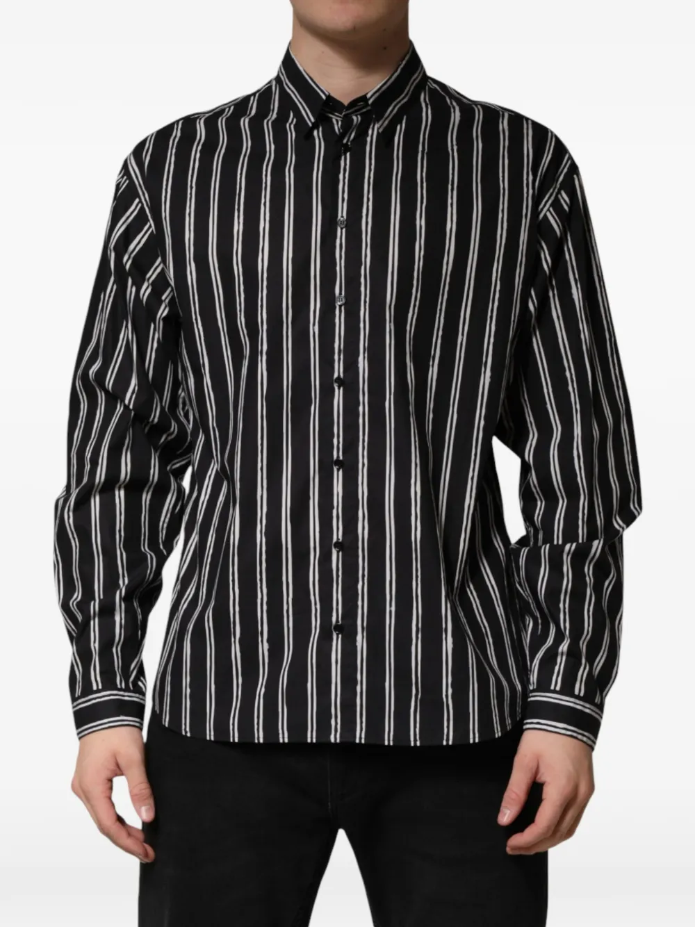 Dolce & Gabbana Gestreiftes Hemd - Schwarz