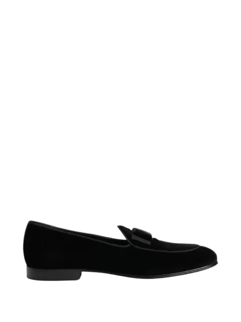 Dolce & Gabbana bow-accent velvet loafers