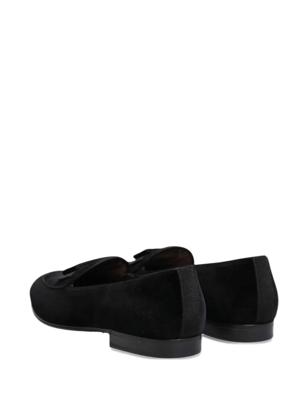 Dolce & Gabbana Fluwelen loafers met strikdetail Zwart