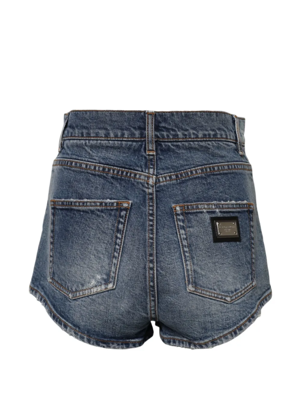 Dolce & Gabbana Shorts met gerafeld effect Blauw