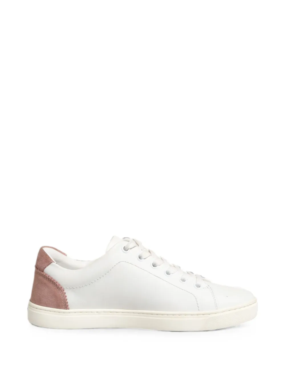 Dolce & Gabbana Leren sneakers met logopatch Wit