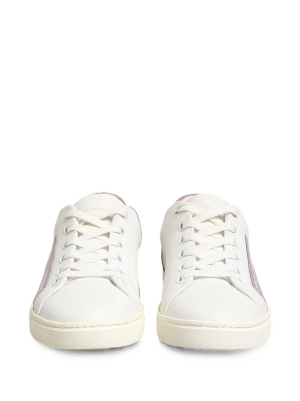 Dolce & Gabbana Leren sneakers met logopatch Wit