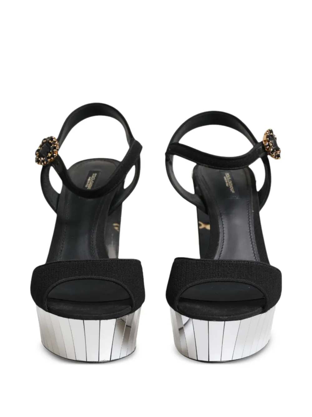 Dolce & Gabbana Keira crystal-embellished platform sandals Zwart
