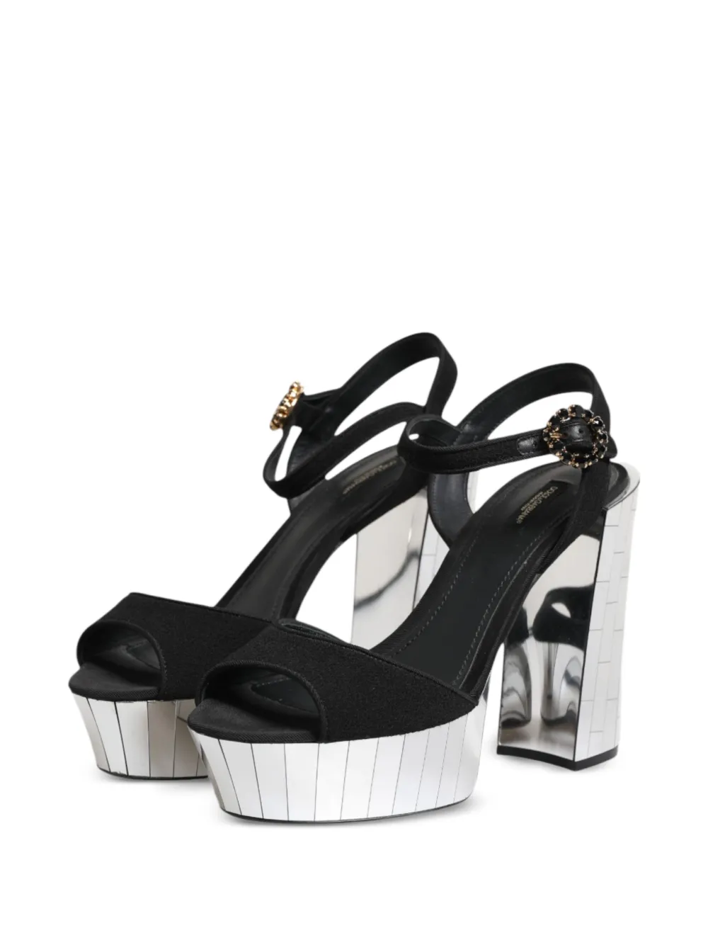 Dolce & Gabbana Keira crystal-embellished platform sandals Zwart