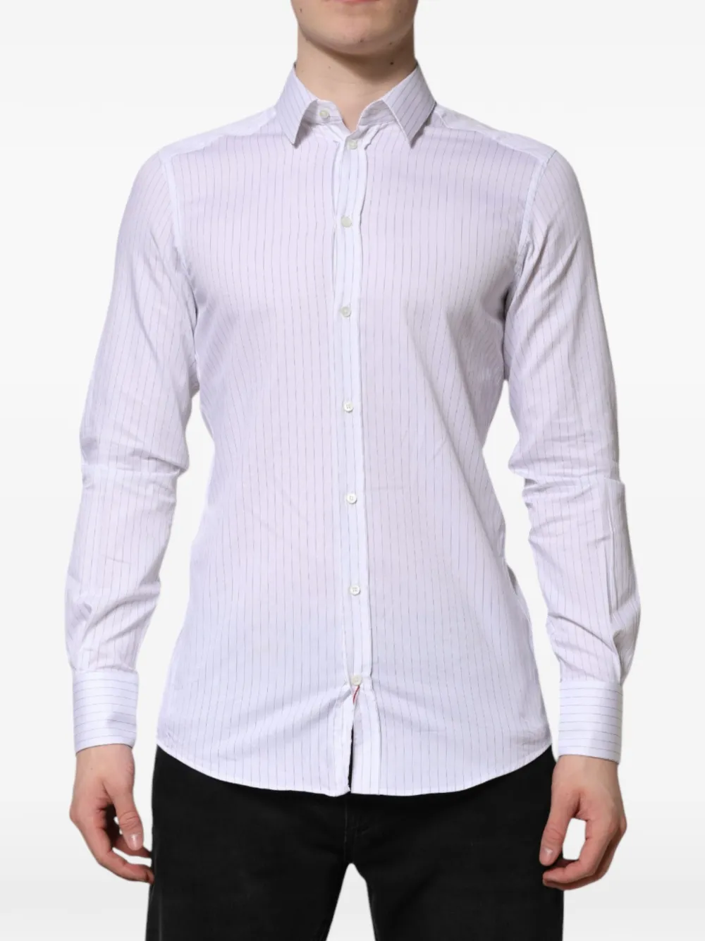 Dolce & Gabbana striped poplin Martini shirt - Bianco
