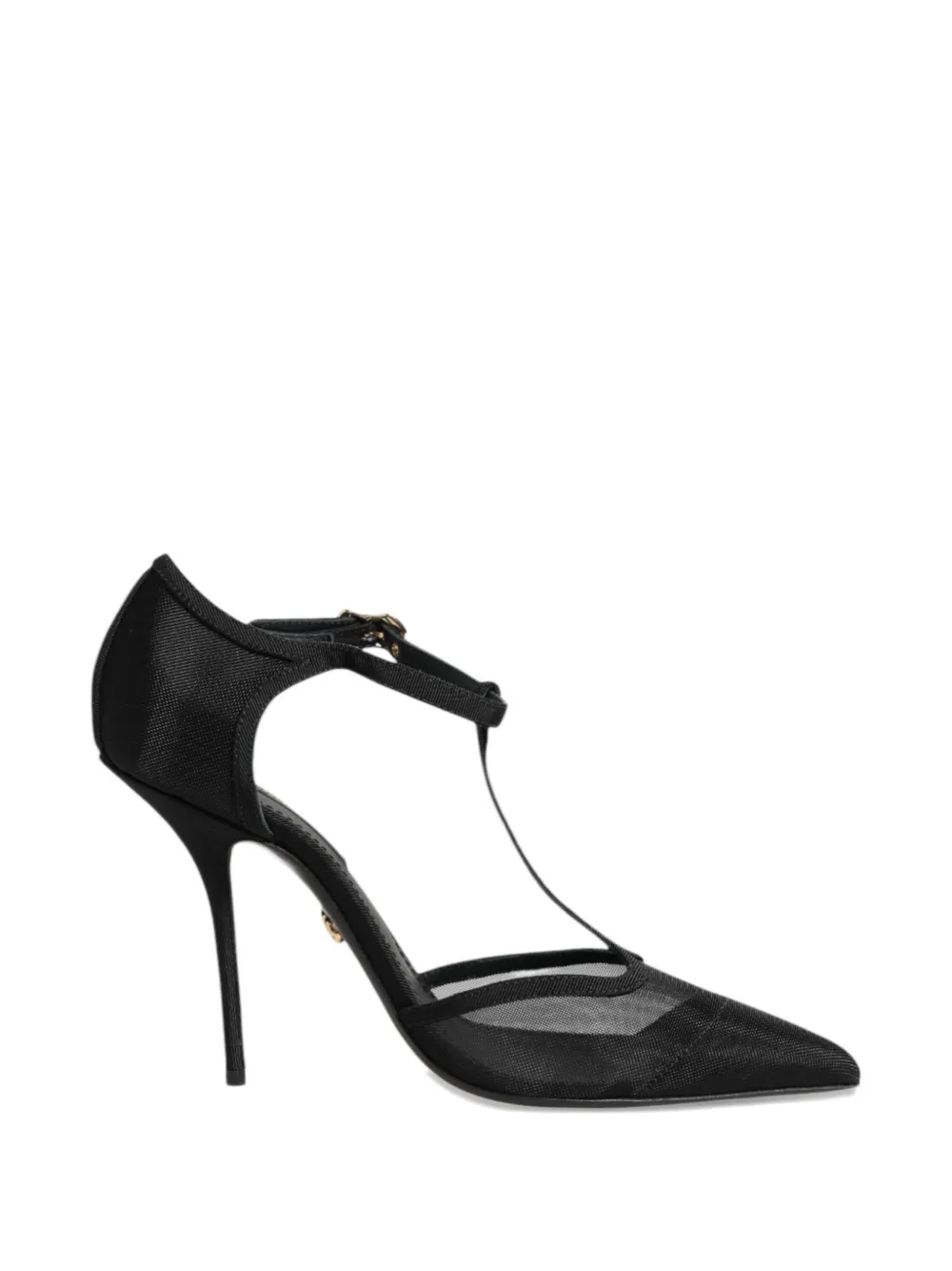 Dolce & Gabbana mesh T-strap sandals Zwart