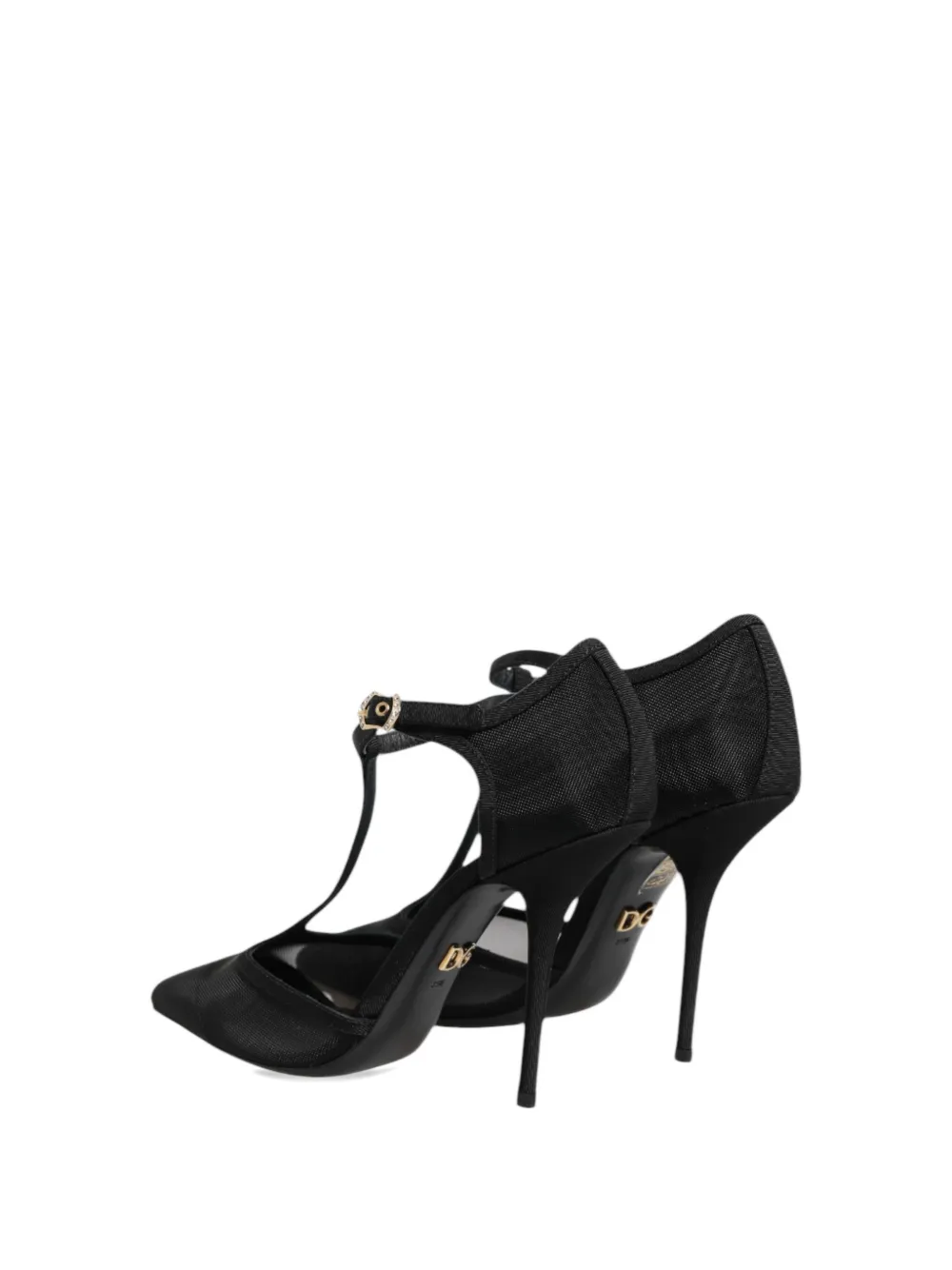 Dolce & Gabbana mesh T-strap sandals Zwart