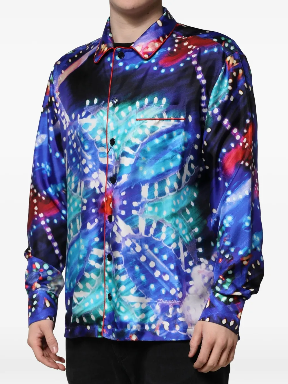 Dolce & Gabbana Overhemd met abstracte print Blauw