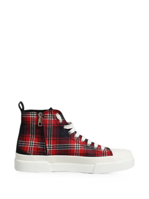 Dolce & Gabbana tenis altos con motivo de cuadros