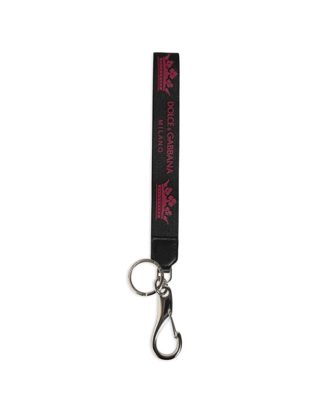 Dolce & Gabbana Schlüsselanhänger mit Logo-Print - Schwarz