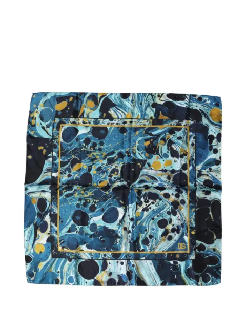 Dolce & Gabbana marble-print square scarf