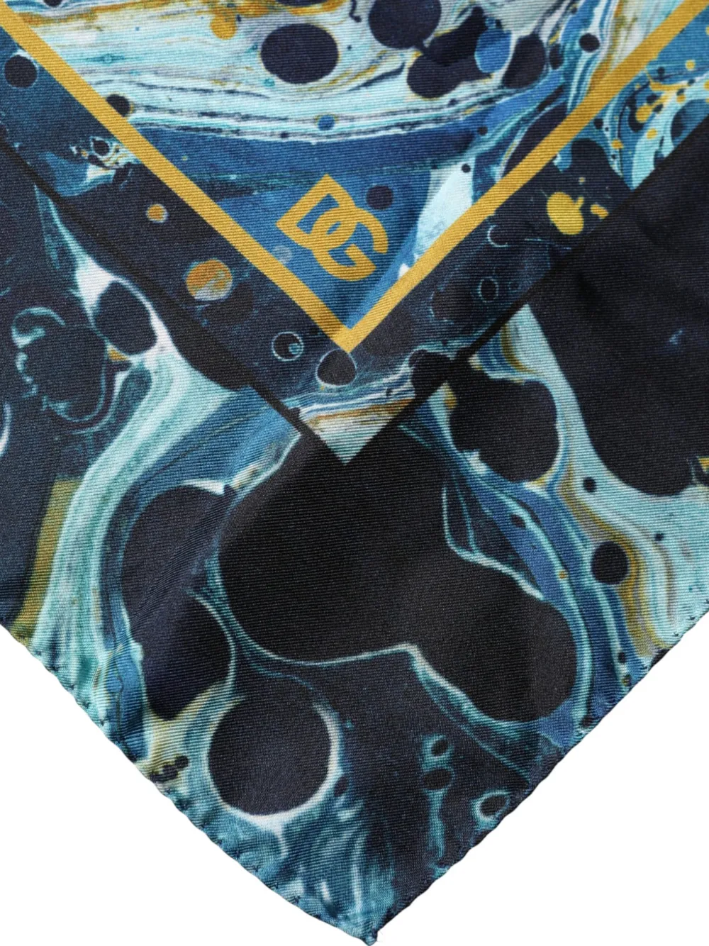 Dolce & Gabbana Vierkante sjaal met print Blauw