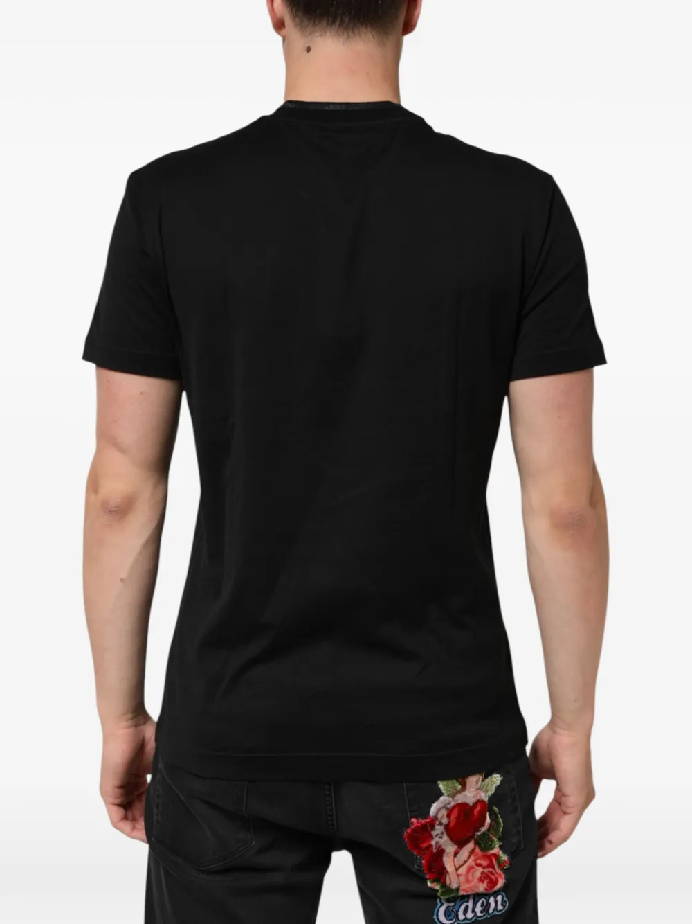 Dolce & Gabbana T-SHIRT met DG-logo Zwart