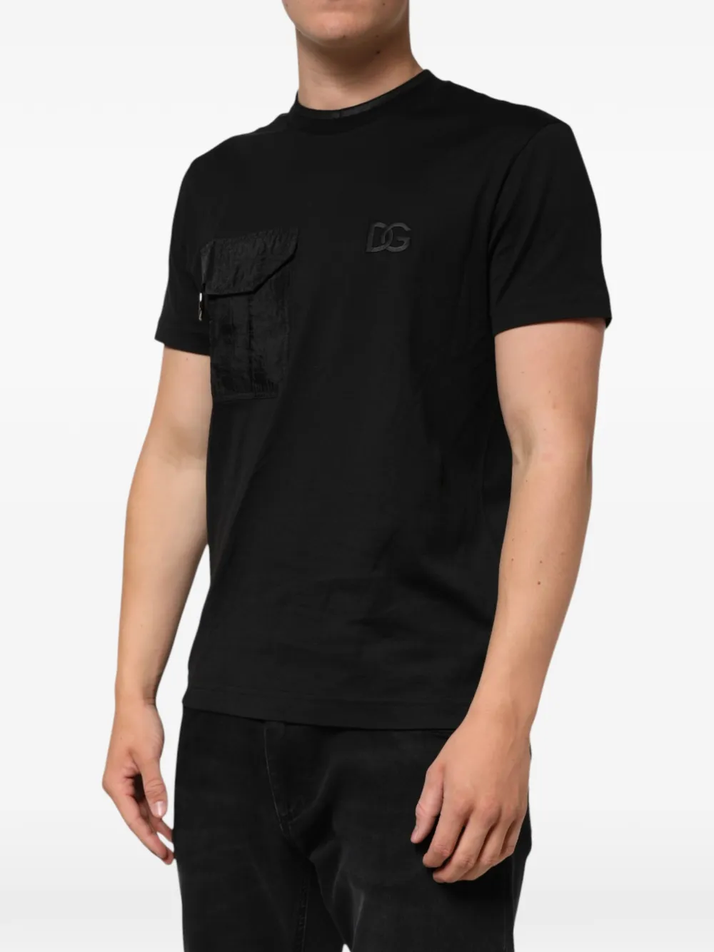 Dolce & Gabbana T-SHIRT met DG-logo Zwart