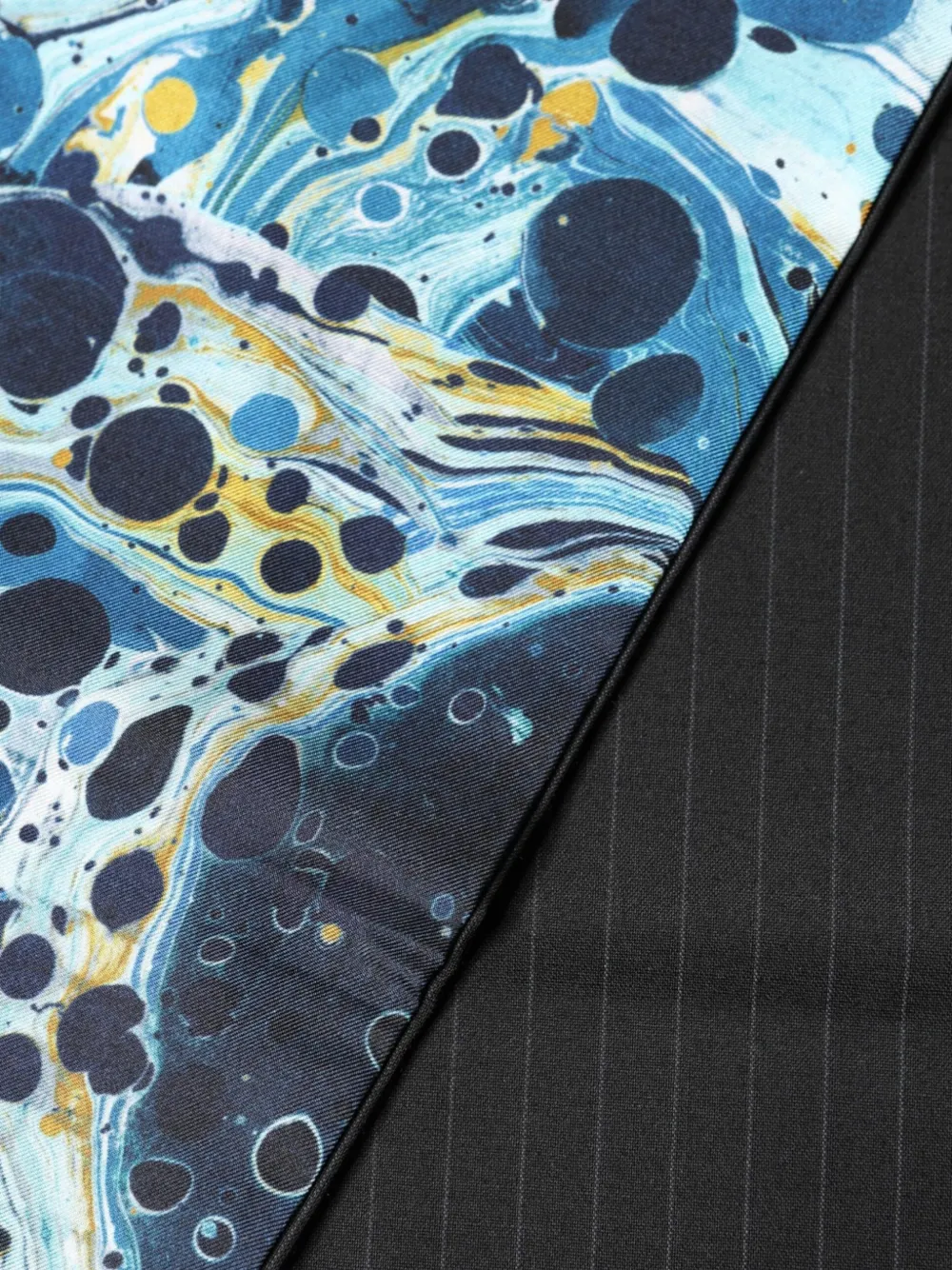 Dolce & Gabbana Sjaal met krijtstreep en marmerprint Blauw