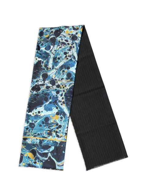 Dolce & Gabbana marble-print pinstriped scarf