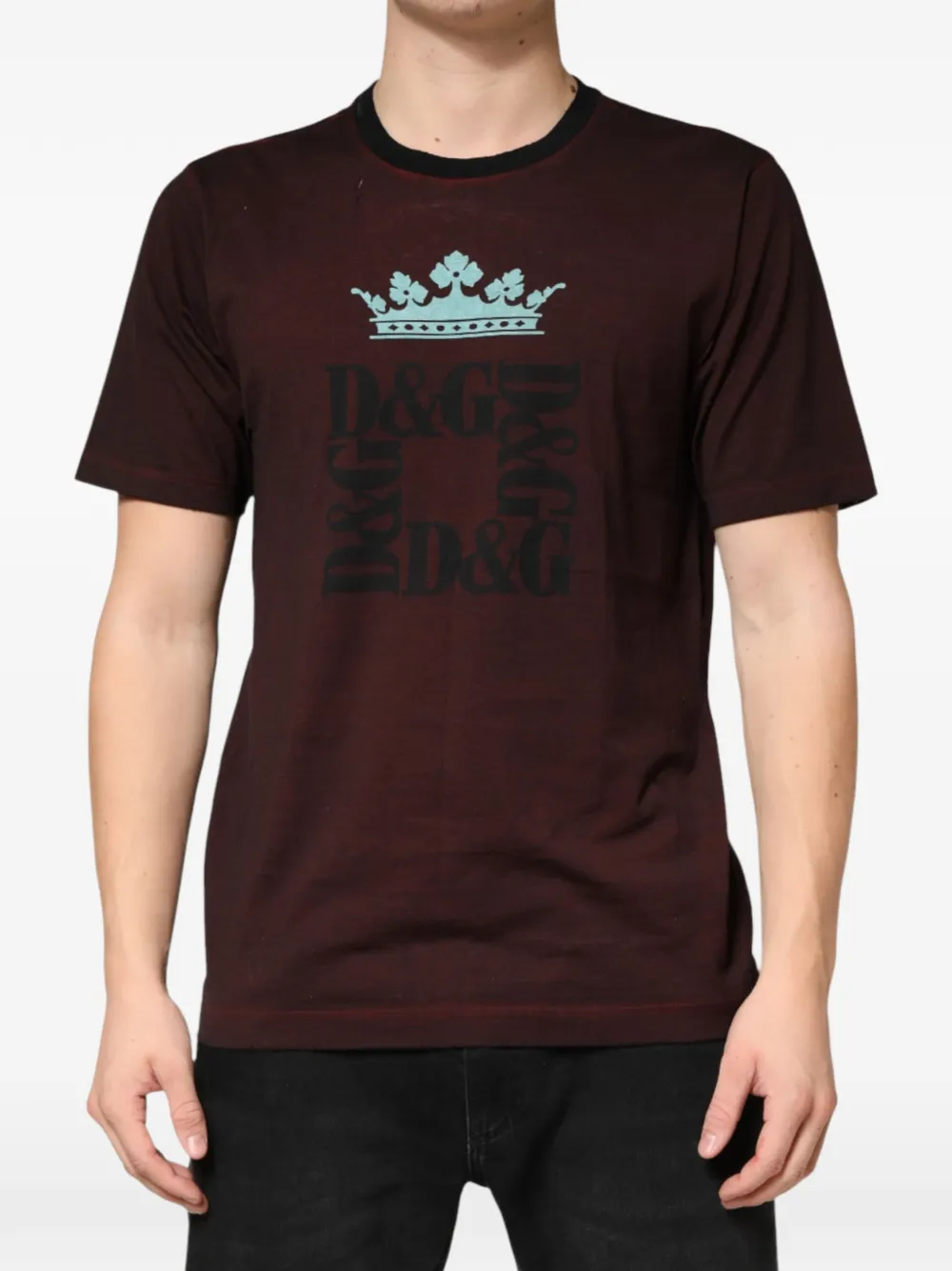 Dolce & Gabbana T-shirt con stampa - Marrone