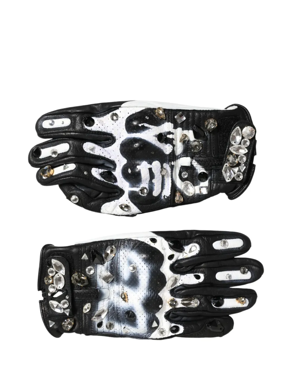 Dolce & Gabbana Guanti con stampa graffiti - Nero