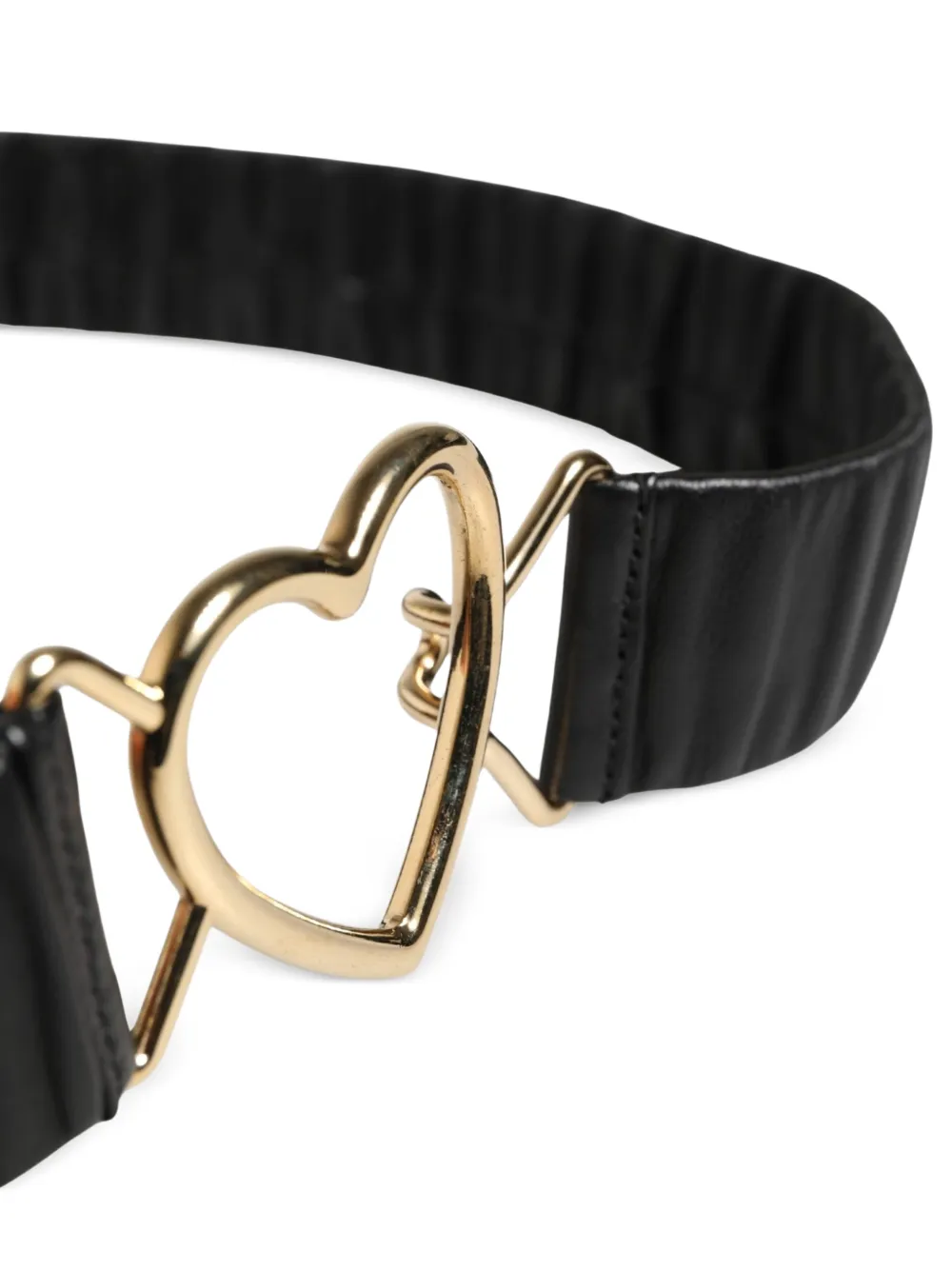 Dolce & Gabbana Riem met hartgesp en ruches Zwart