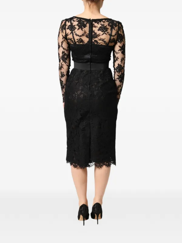 Dolce & Gabbana ブラック レース ワンピース Dolce & Gabbana レーストリム ドレス | ブラック | FARFETCH JP