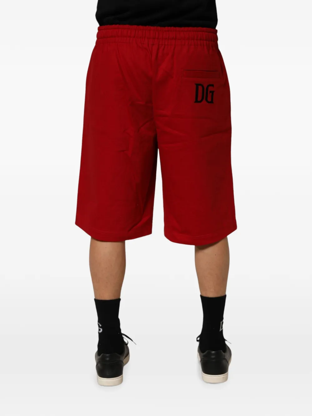Dolce & Gabbana Trainingsshorts met trekkoordtaille Rood
