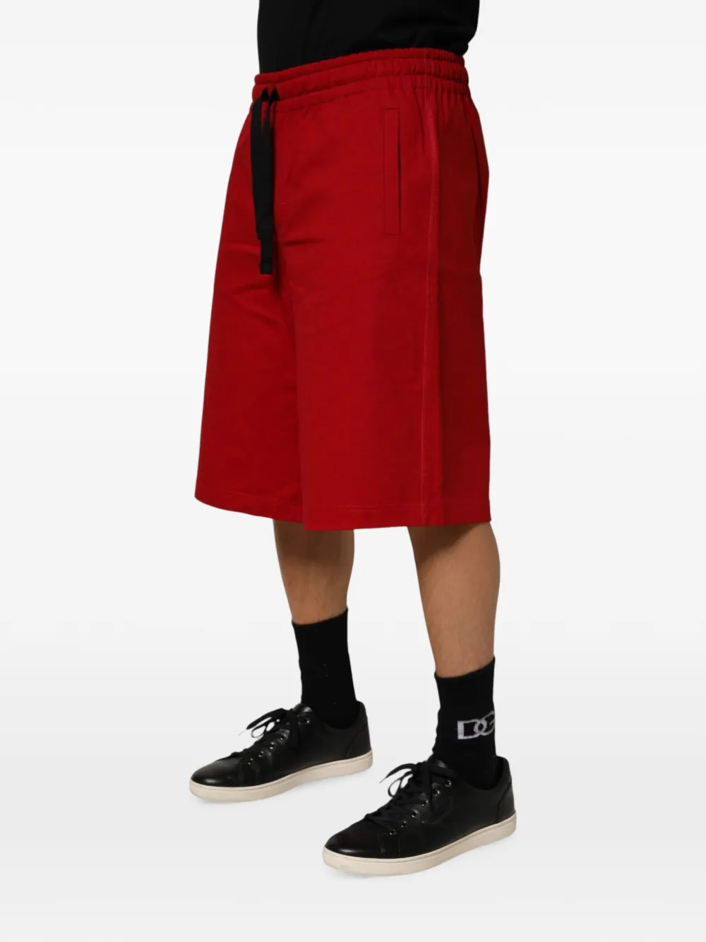 Dolce & Gabbana Trainingsshorts met trekkoordtaille Rood