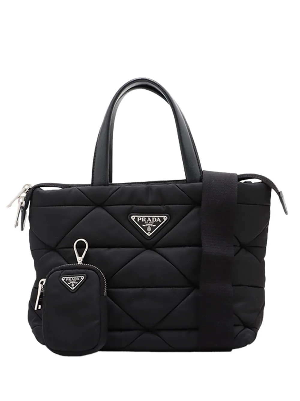 Prada Pre-Owned Borsa a tracolla imbottita Re Nylon 2013-2026 - Nero