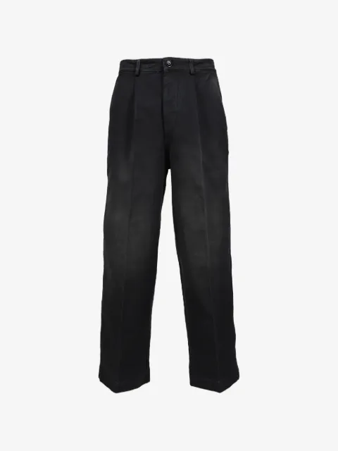 Marni pleated faded-effect trousers