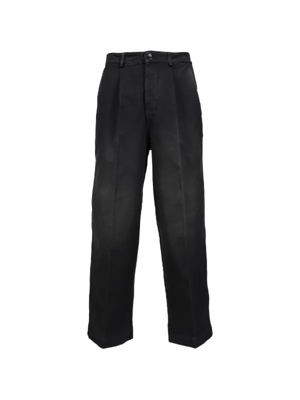 MARNI　イタリア製　コットンストレートパンツ Marni フェイデッド パンツ | ブラック | FARFETCH JP