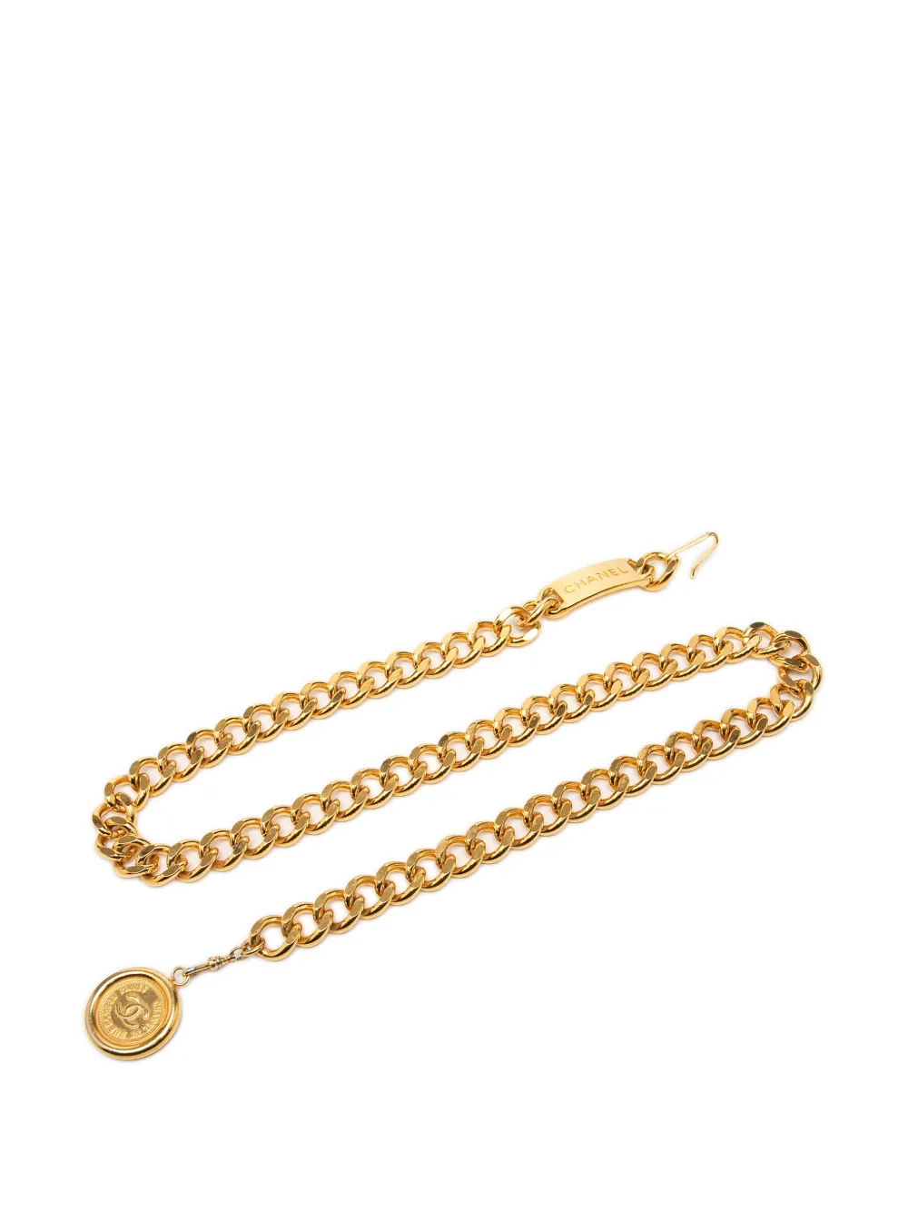 CHANEL Pre-Owned Cintura CC 31 Rue Cambon placcata oro con medaglione 1950-1970