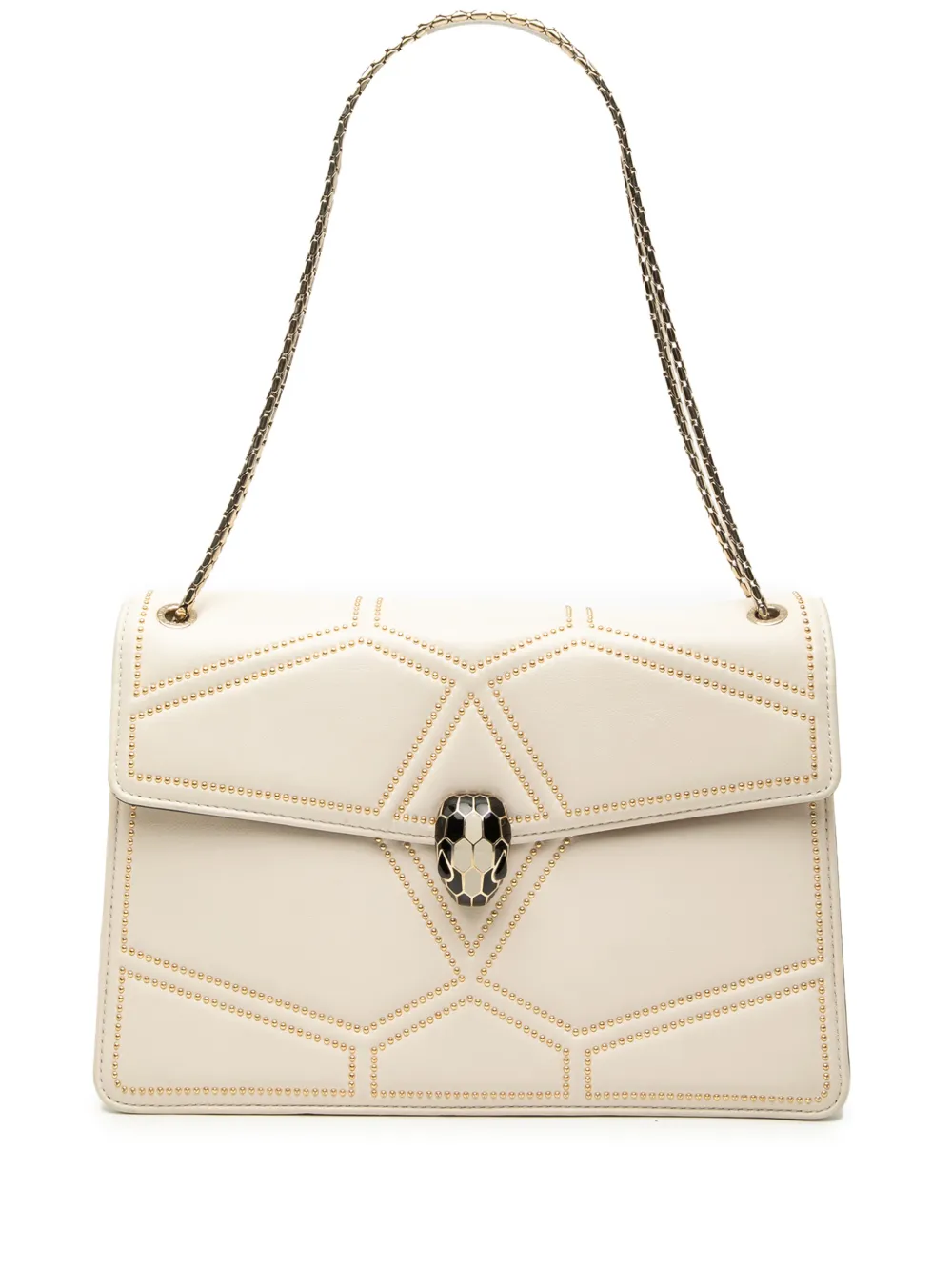 Bvlgari Pre-Owned 2019-2020 Diamond Blast Serpenti Forever Umhängetasche mit Nieten - Nude