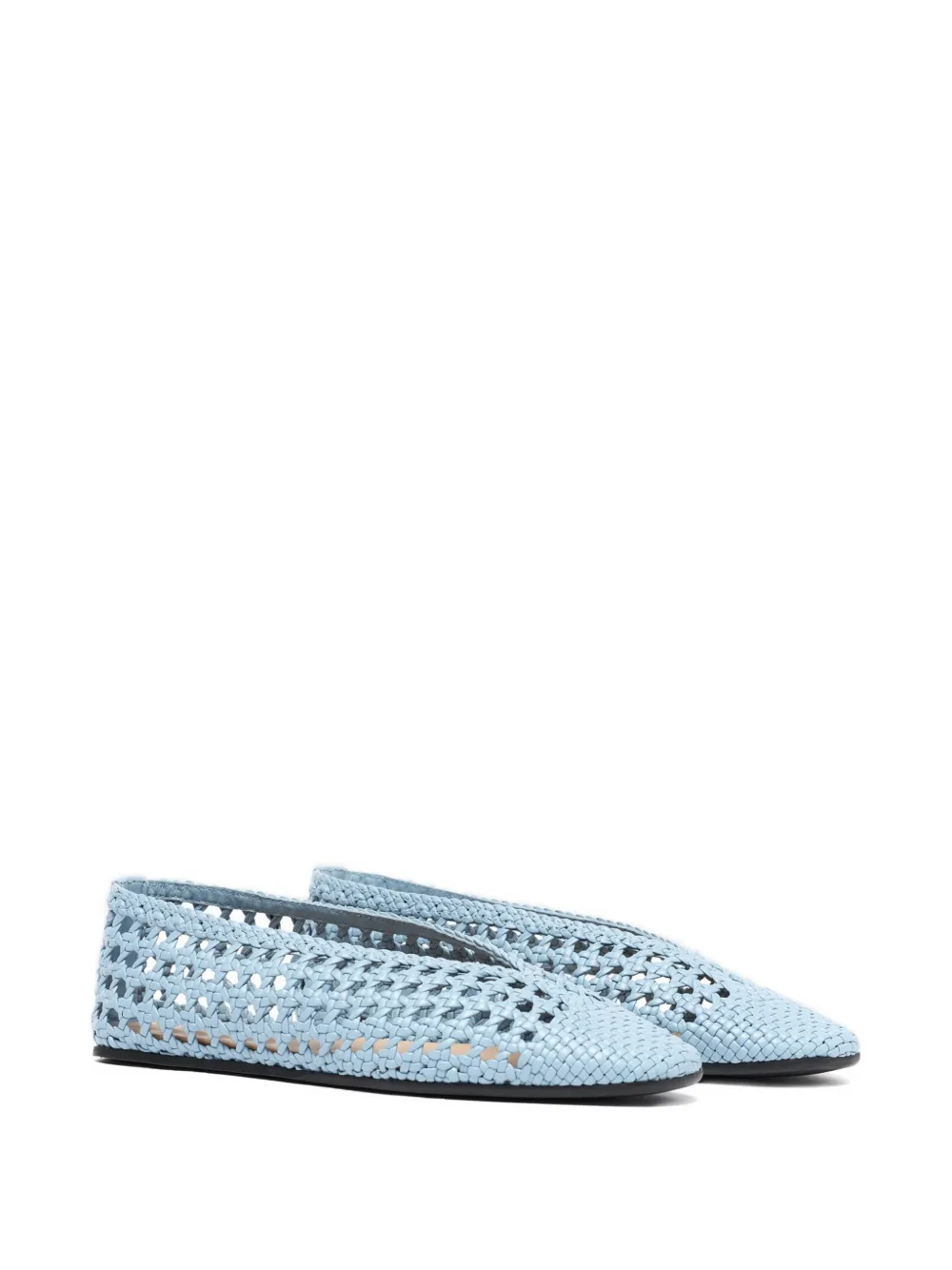 Scarosso Ella woven ballet flats Blauw