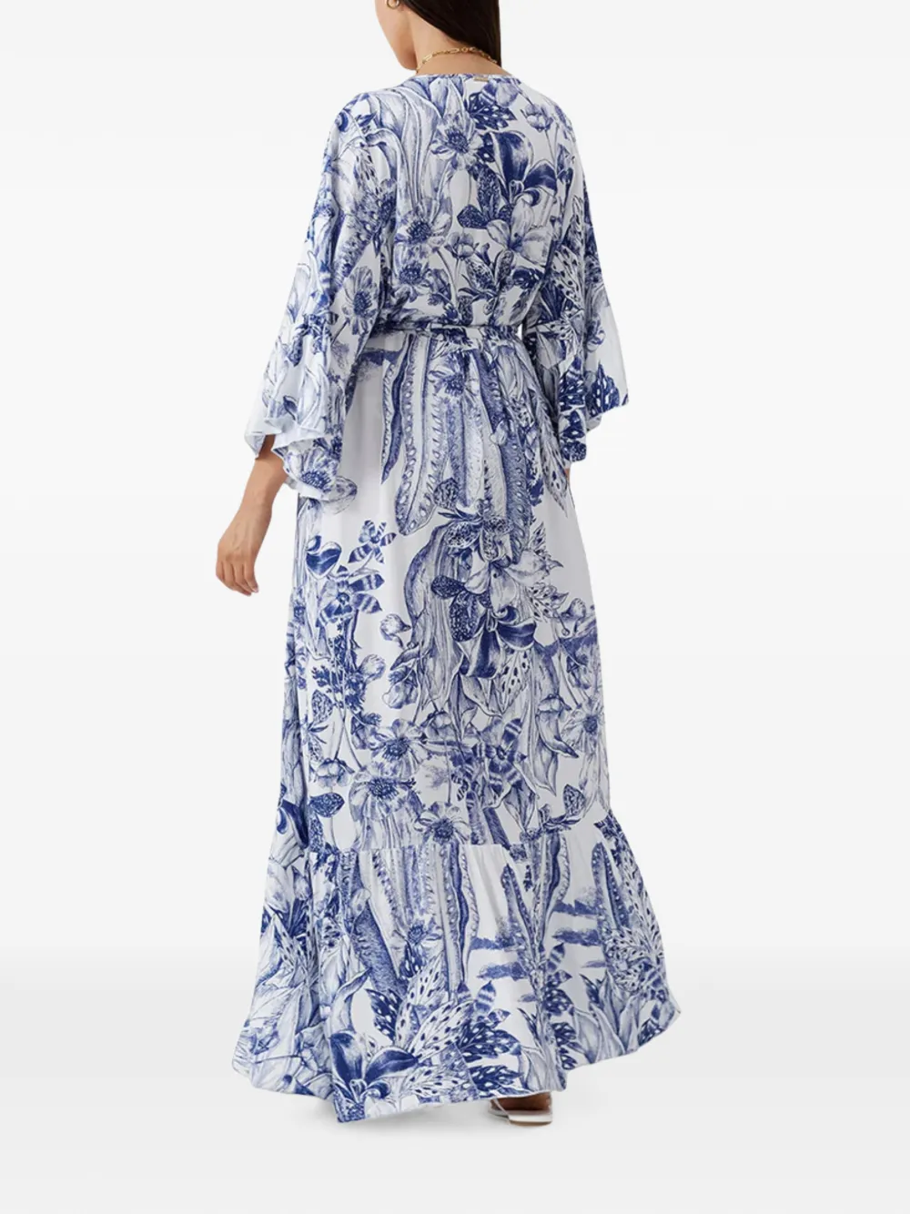 Melissa Odabash Manon maxi-jurk met bloemen-print Wit