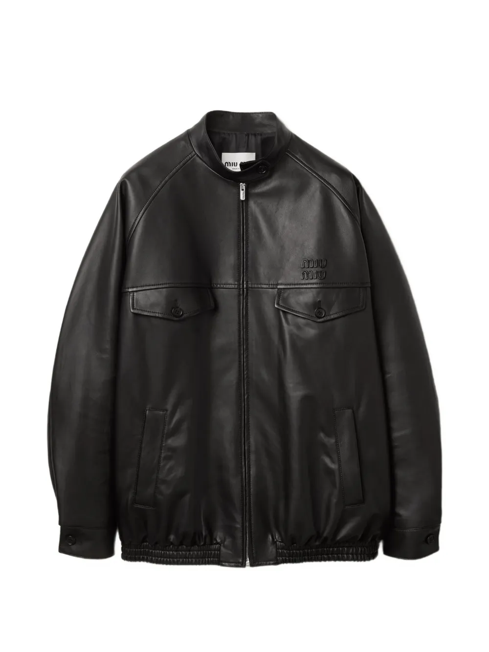 Miu Miu nappa-leather jacket - Nero